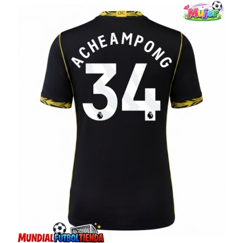 Camiseta Chelsea Josh Acheampong #34 Segunda Equipación Replica 2026-27 para mujer mangas cortas